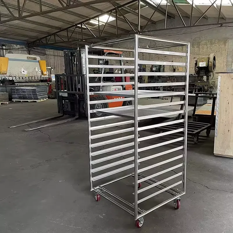 Kitchen Baking Cart - Carrello porta-pannelli in acciaio inossidabile a