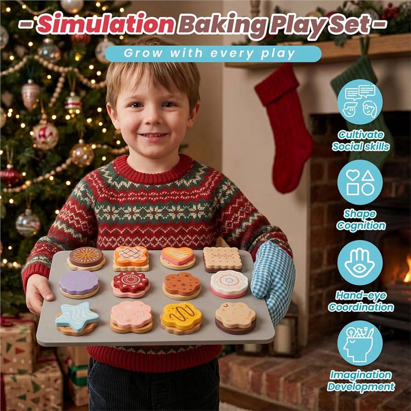 WOWFU-Set di biscotti in legno - Kitchen Kids Baking Set recensione e prezzo